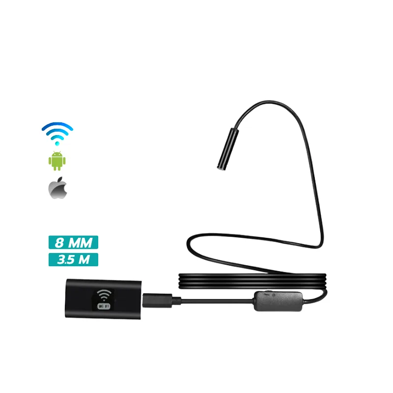 กล้องงู WiFi เลนส์ 8 มิลิเมตร รุ่น WF-01 สายยาว 3.5 เมตร