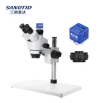 กล้องจุลทรรศน์ Trinocular Stereo 7-45x กล้อง 4K