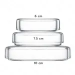 จานเพาะเชื้อแก้ว 1 คู่ (จาน+ฝา)