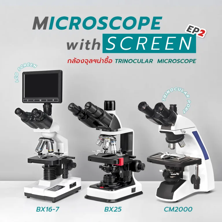 trinocular microscope for screen